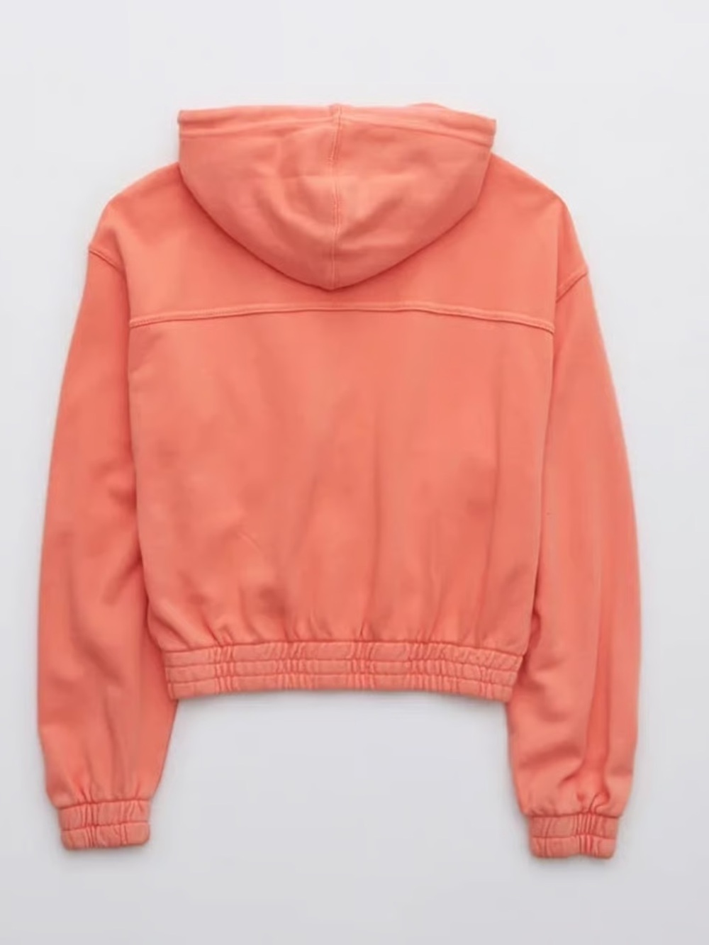 aerie Coral Zip-Up Hooded Sweatshirt - Picture 2 of 7